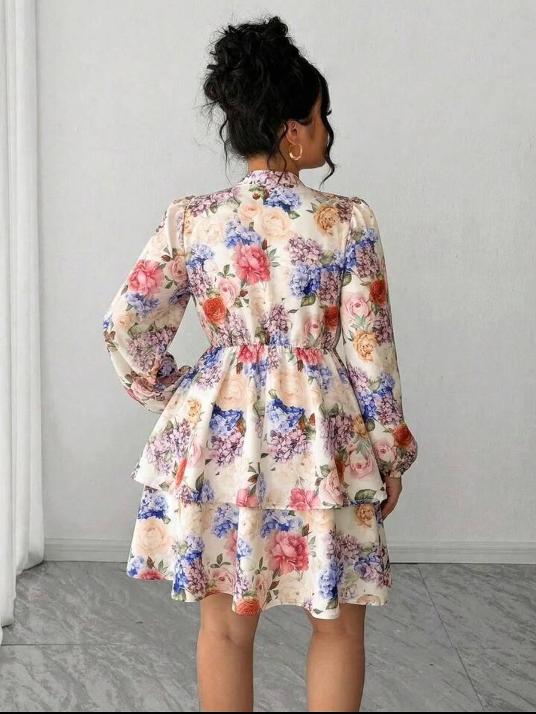 Plus size floral dress
