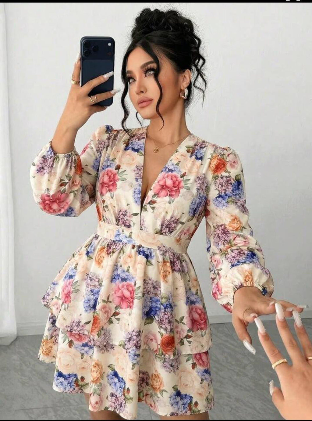 Plus size floral dress