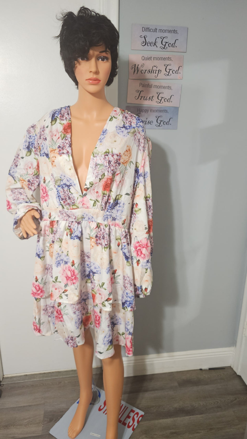 Plus size floral dress