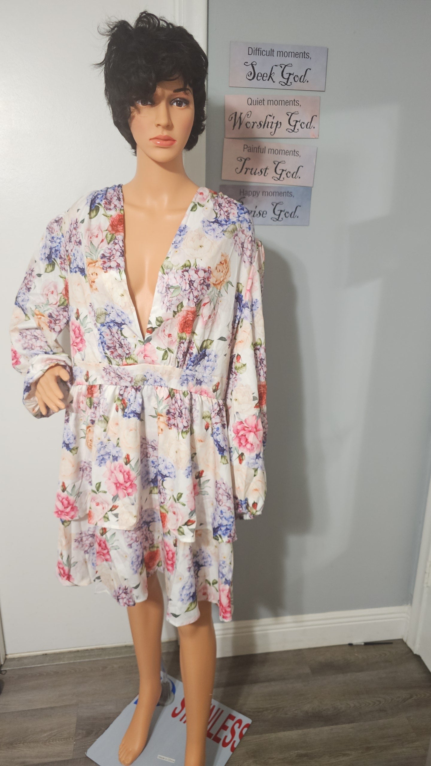 Plus size floral dress