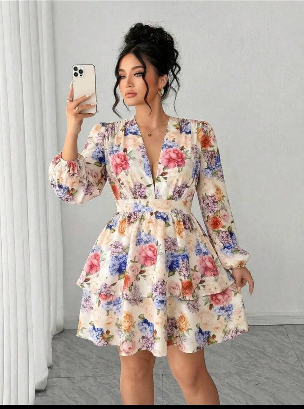 Plus size floral dress